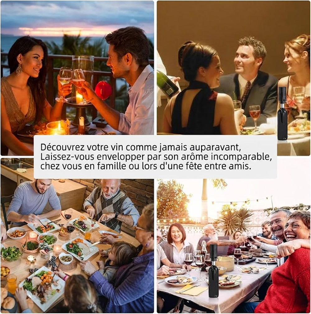 Aérateur de Vin Électrique AciWemi Rechargeable USB-C