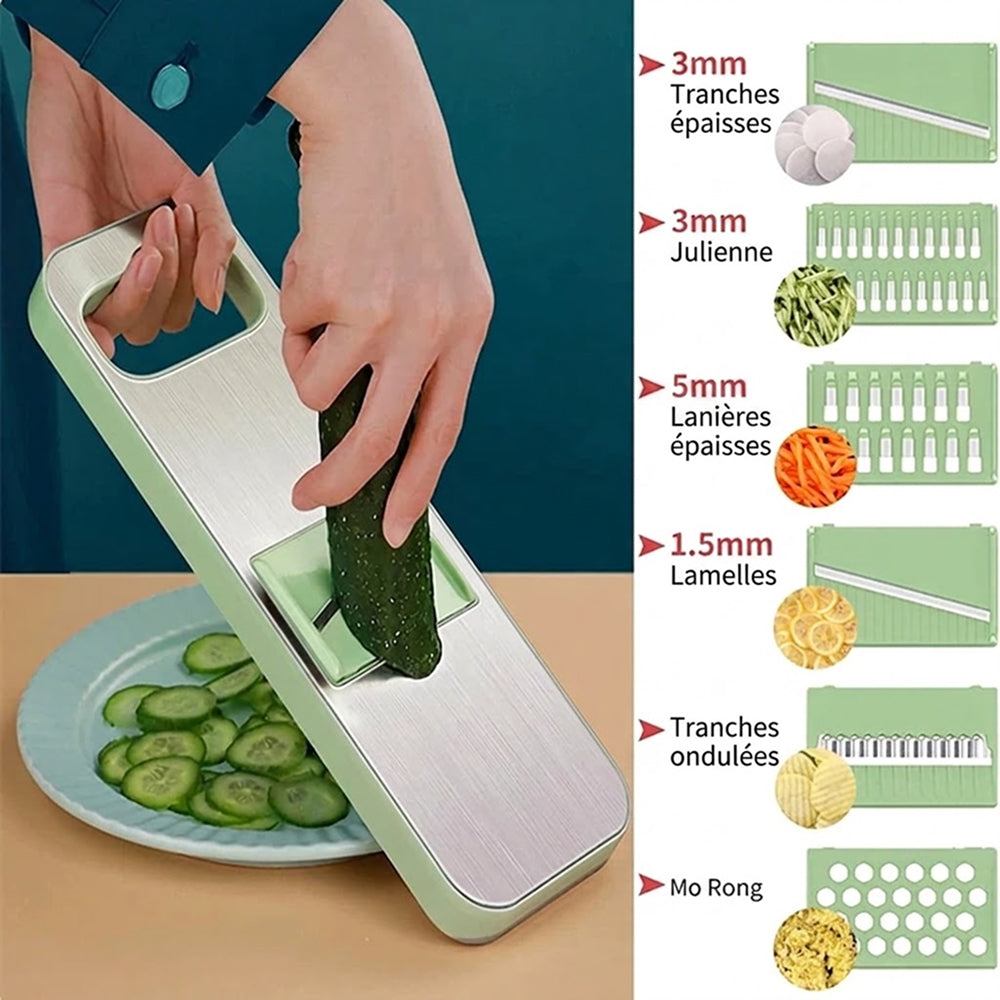 BosÉpure Mandoline Multifonction 6-en-1 Coupe-Légumes Professionnel