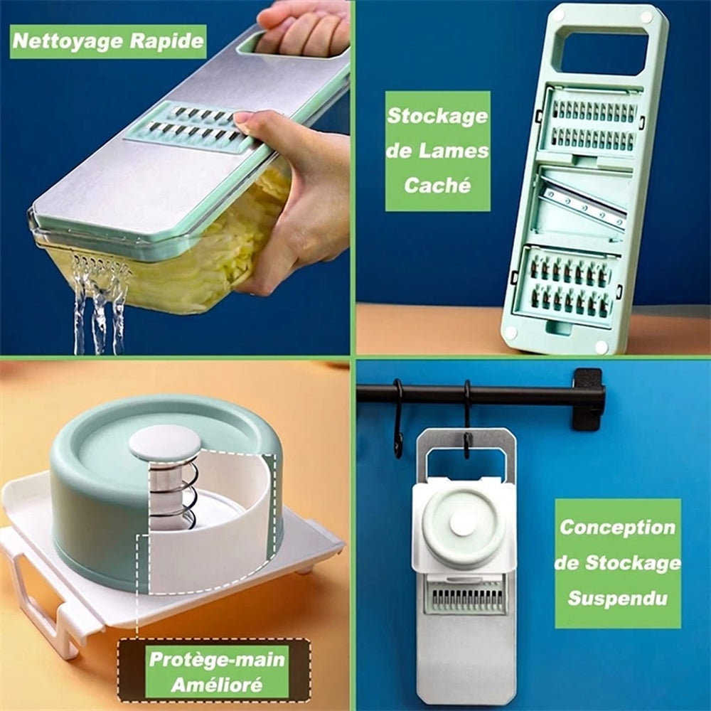 BosÉpure Mandoline Multifonction 6-en-1 Coupe-Légumes Professionnel
