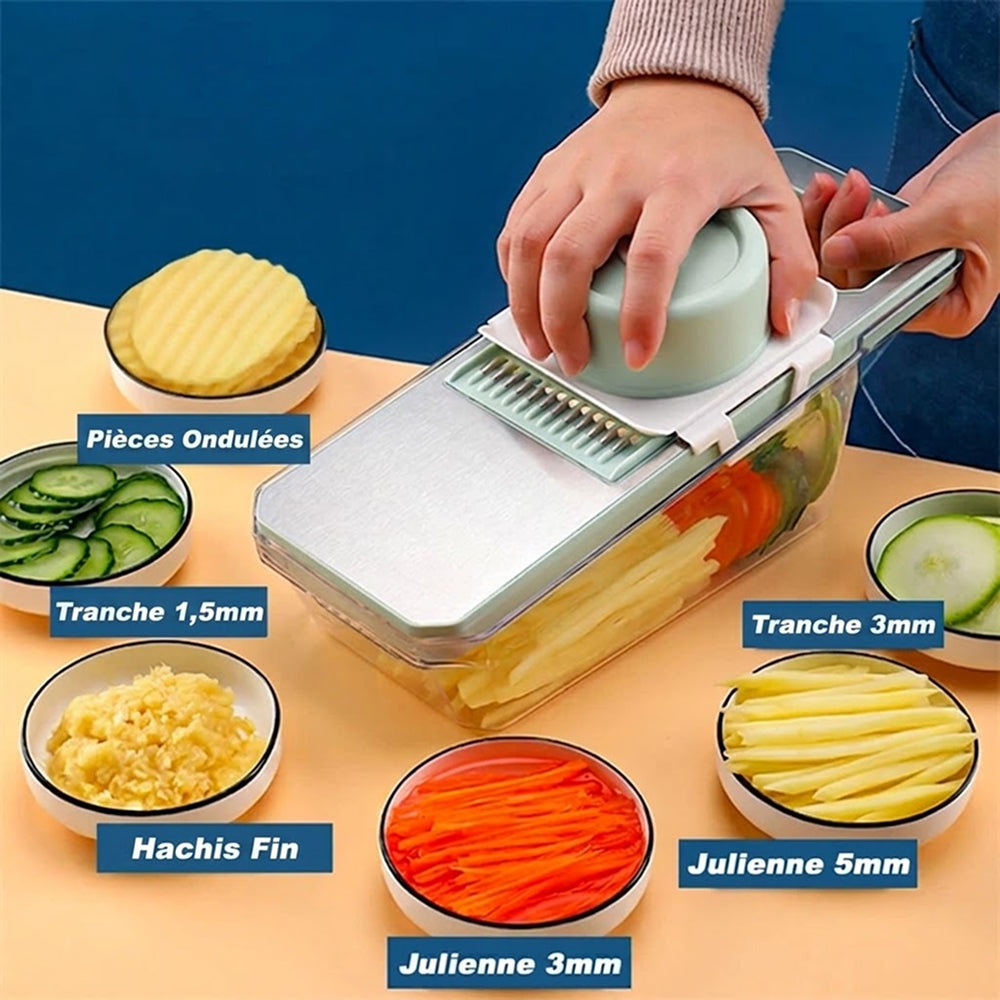 BosÉpure Mandoline Multifonction 6-en-1 Coupe-Légumes Professionnel