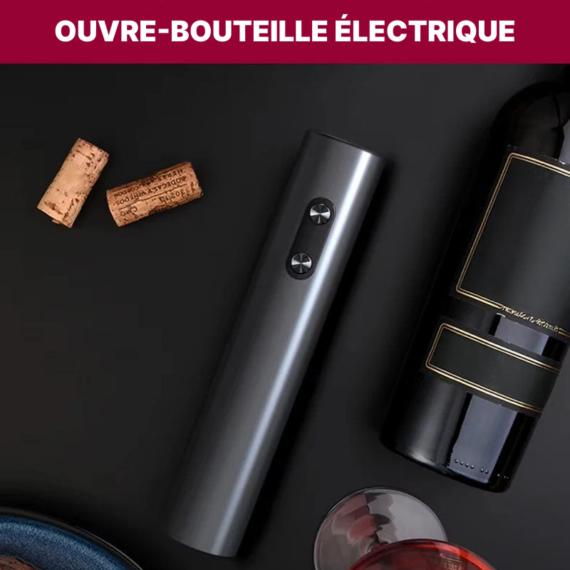 Tire-Bouchon Électrique 25W Coffret Vin 4 en 1 Ouvre-Bouteille 35mm ChériOnde