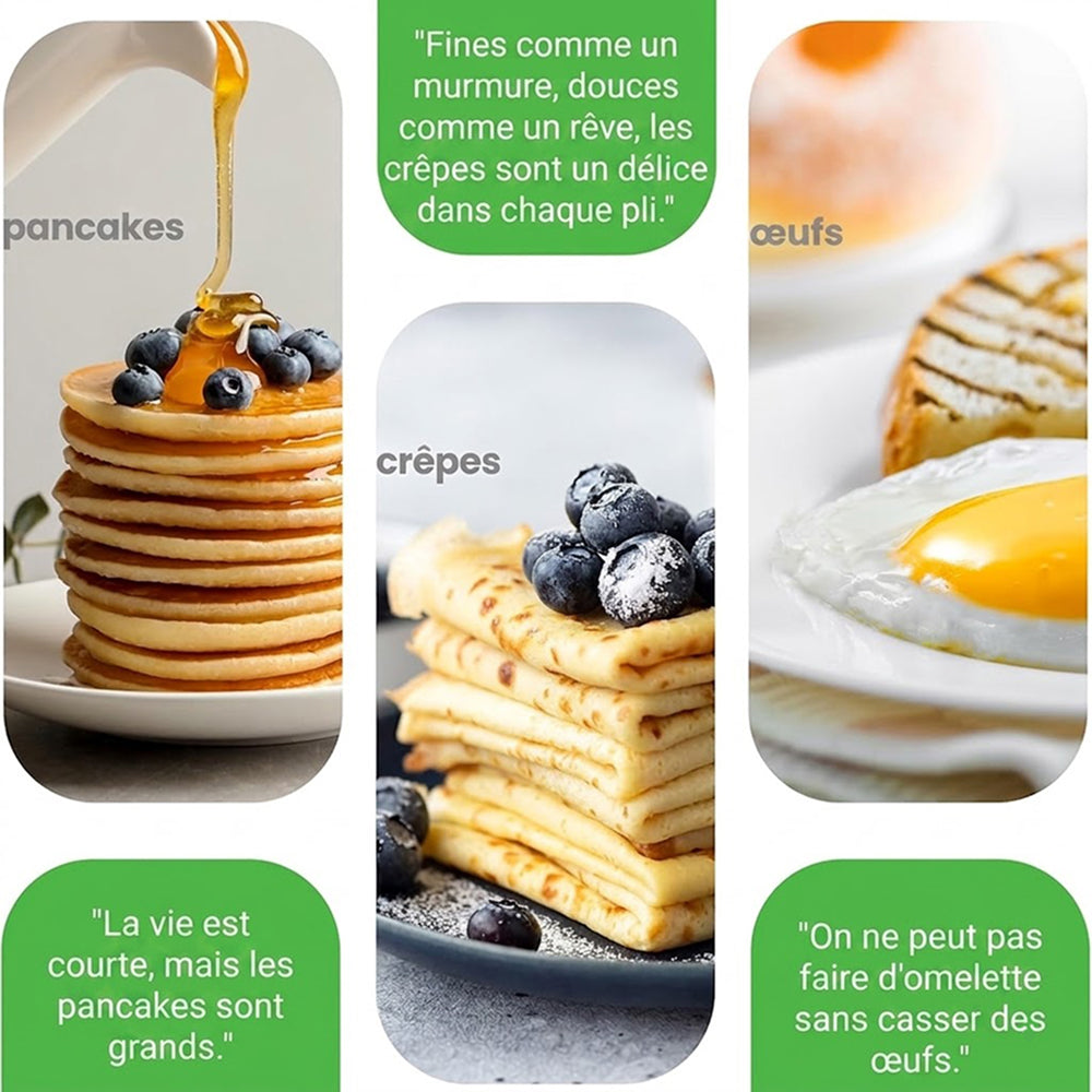 Crêpière CrepiLik 800W Antiadhésive Chauffe Rapide