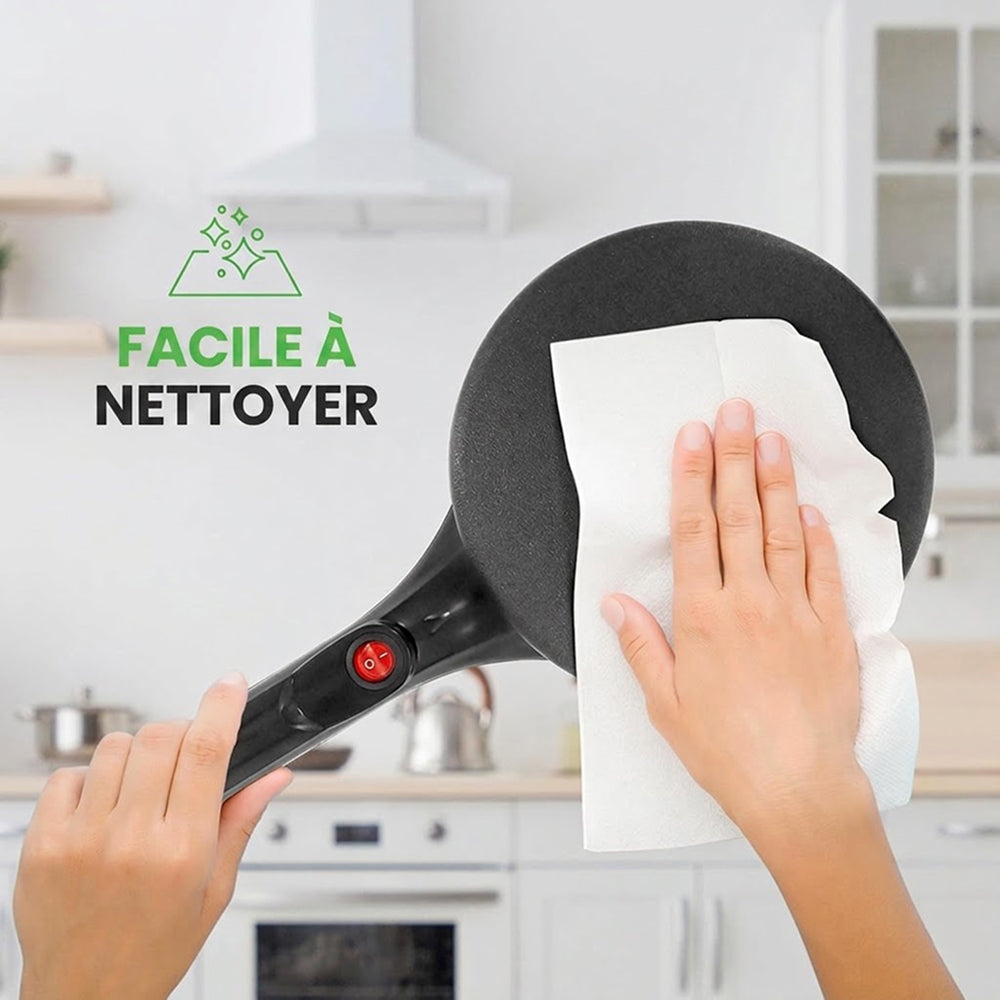 Crêpière CrepiLik 800W Antiadhésive Chauffe Rapide
