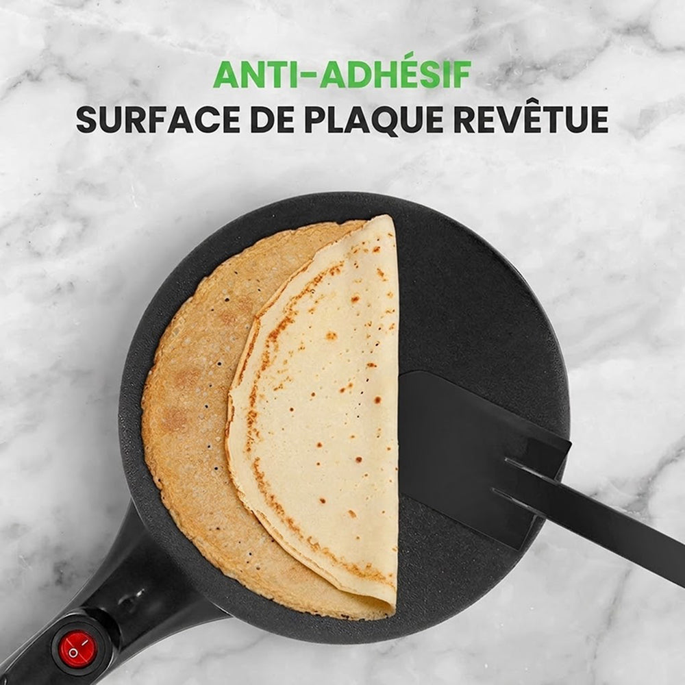Crêpière CrepiLik 800W Antiadhésive Chauffe Rapide