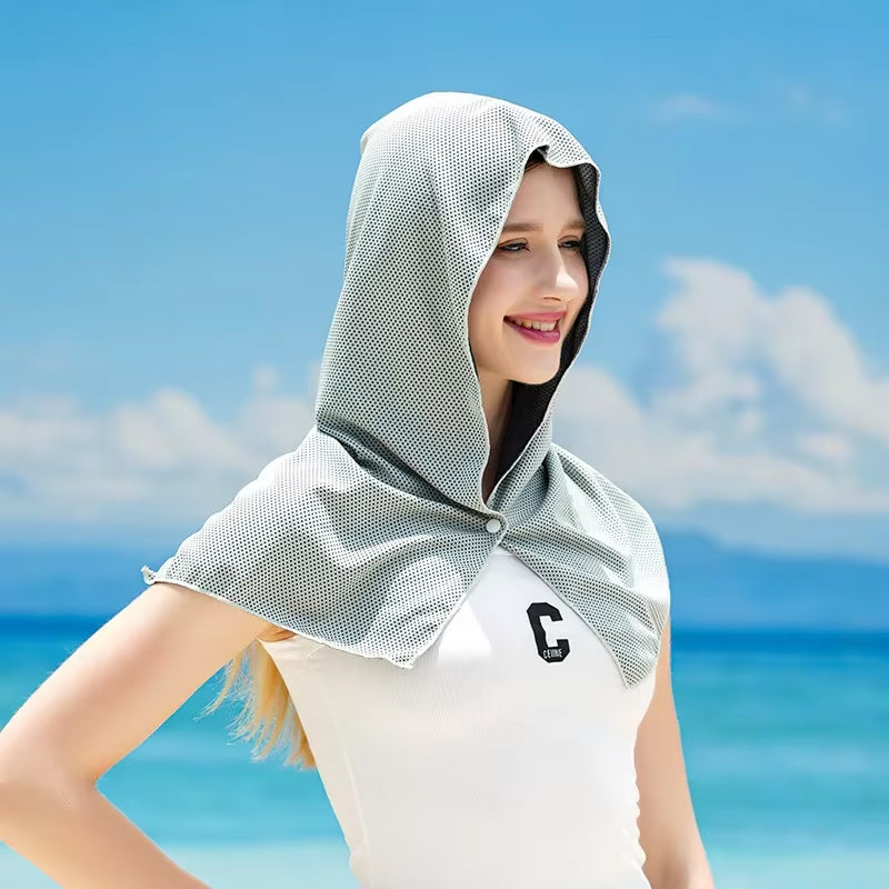 Serviette Rafraîchissante de 56°C à 16°C 0,1kg Légère Protection UV 40+ Vélouron