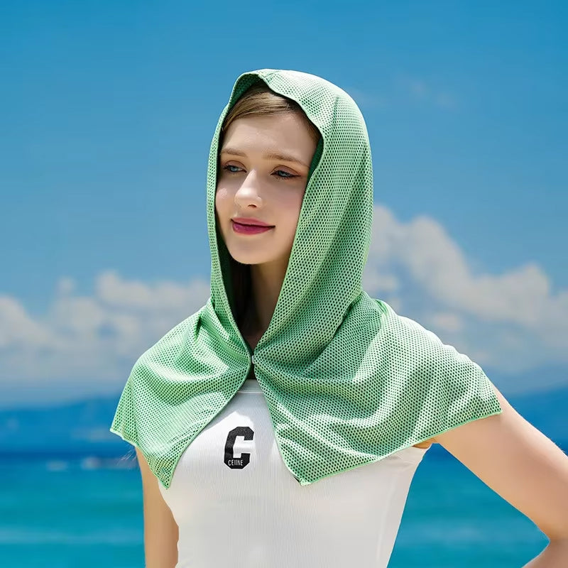 Serviette Rafraîchissante de 56°C à 16°C 0,1kg Légère Protection UV 40+ Vélouron