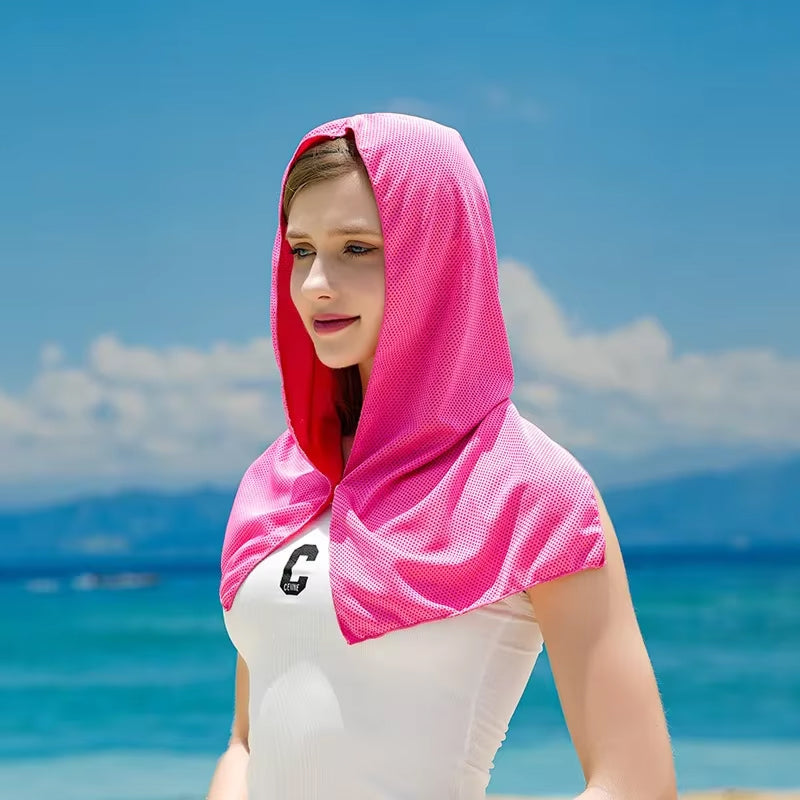 Serviette Rafraîchissante de 56°C à 16°C 0,1kg Légère Protection UV 40+ Vélouron