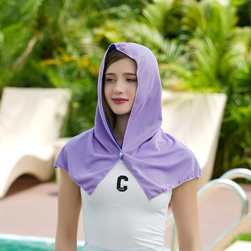 Serviette Rafraîchissante de 56°C à 16°C 0,1kg Légère Protection UV 40+ Vélouron