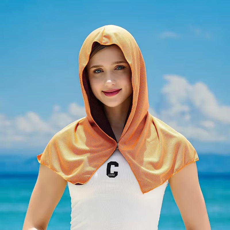 Serviette Rafraîchissante de 56°C à 16°C 0,1kg Légère Protection UV 40+ Vélouron