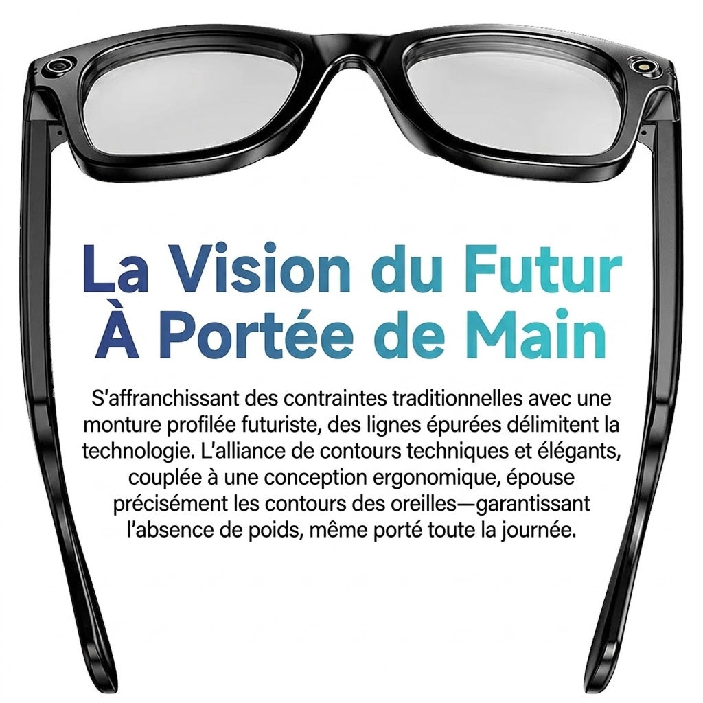Lunettes connectées IA EdsaRolt avec ChatGPT et Caméra HD