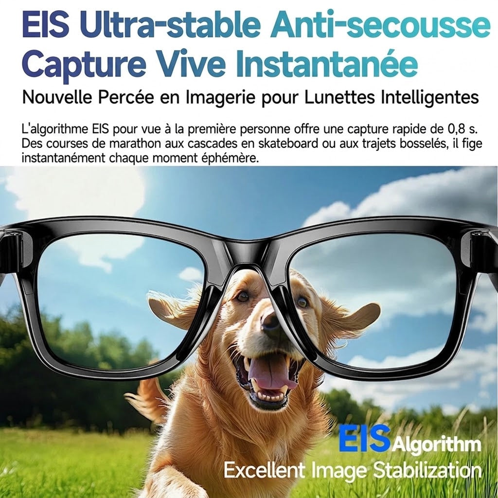 Lunettes connectées IA EdsaRolt avec ChatGPT et Caméra HD