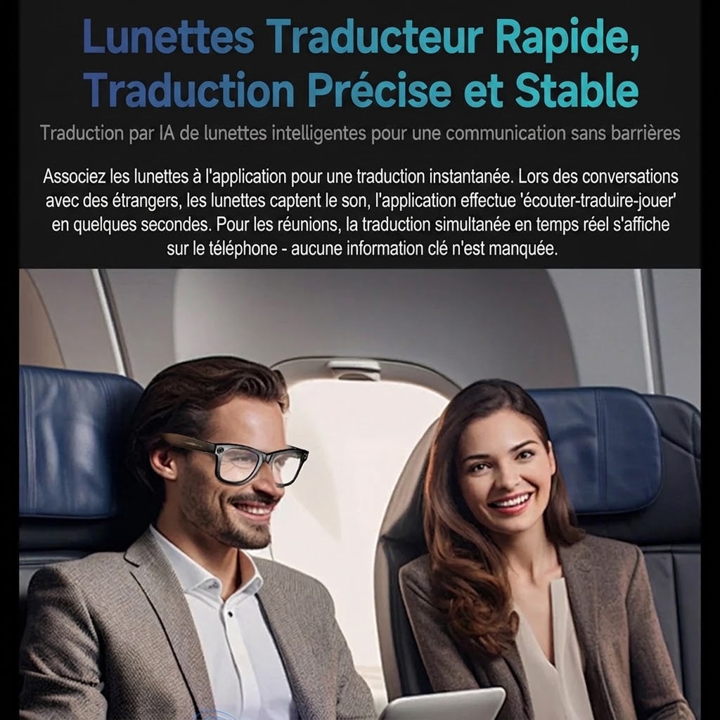 Lunettes connectées IA EdsaRolt avec ChatGPT et Caméra HD
