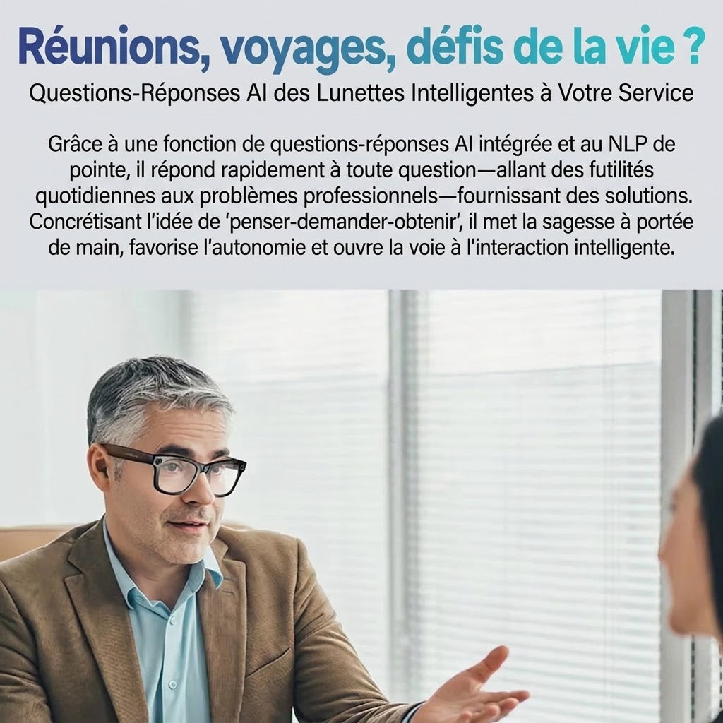 Lunettes connectées IA EdsaRolt avec ChatGPT et Caméra HD