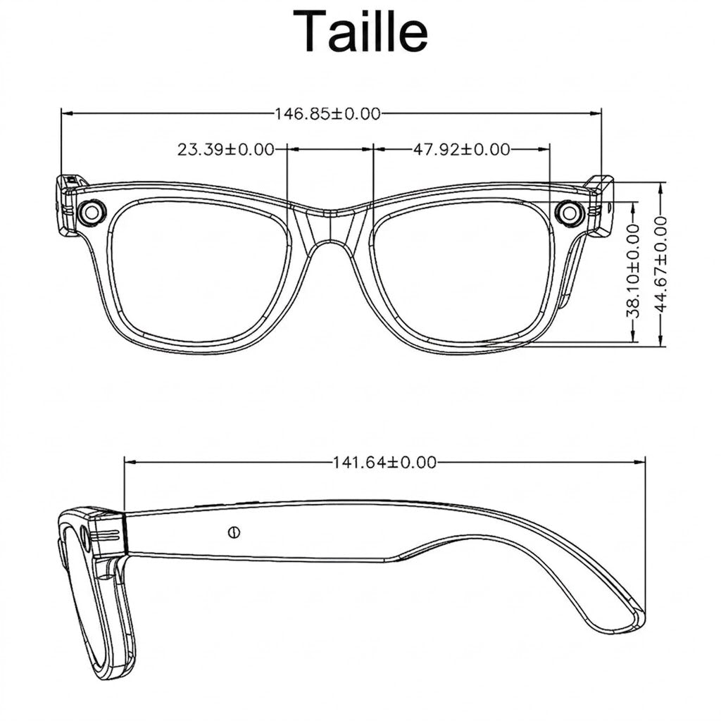 Lunettes connectées IA EdsaRolt avec ChatGPT et Caméra HD