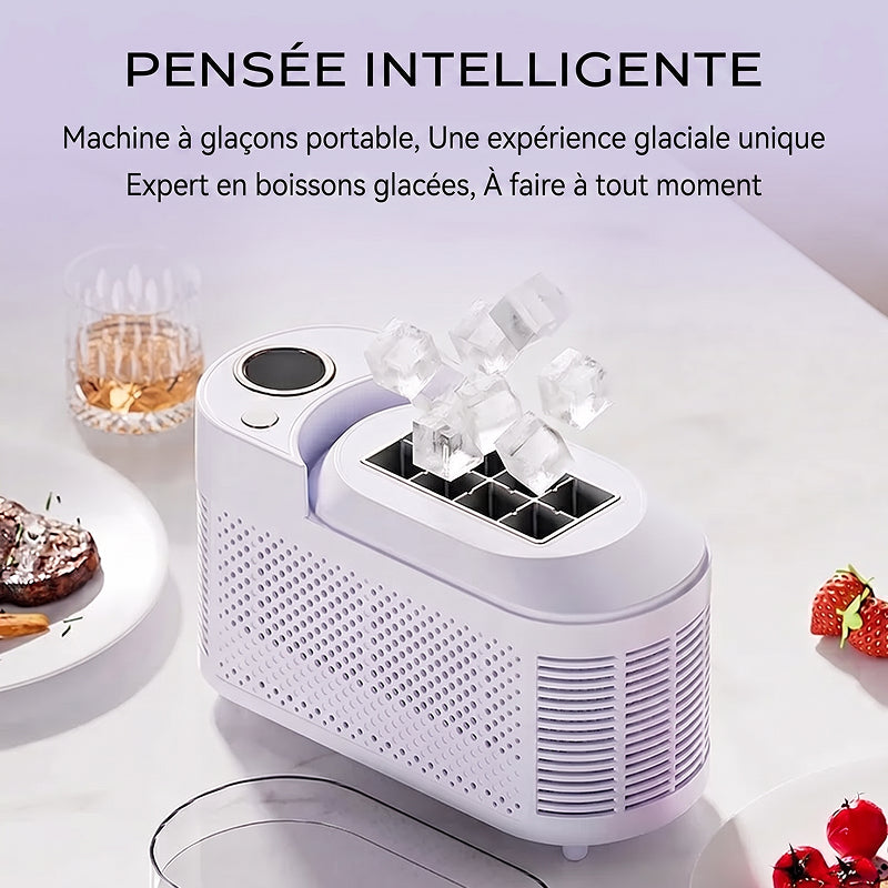 Machine à Glaçons 12V 220V Portable Rapide pour Camping-Car Voiture FauClarté