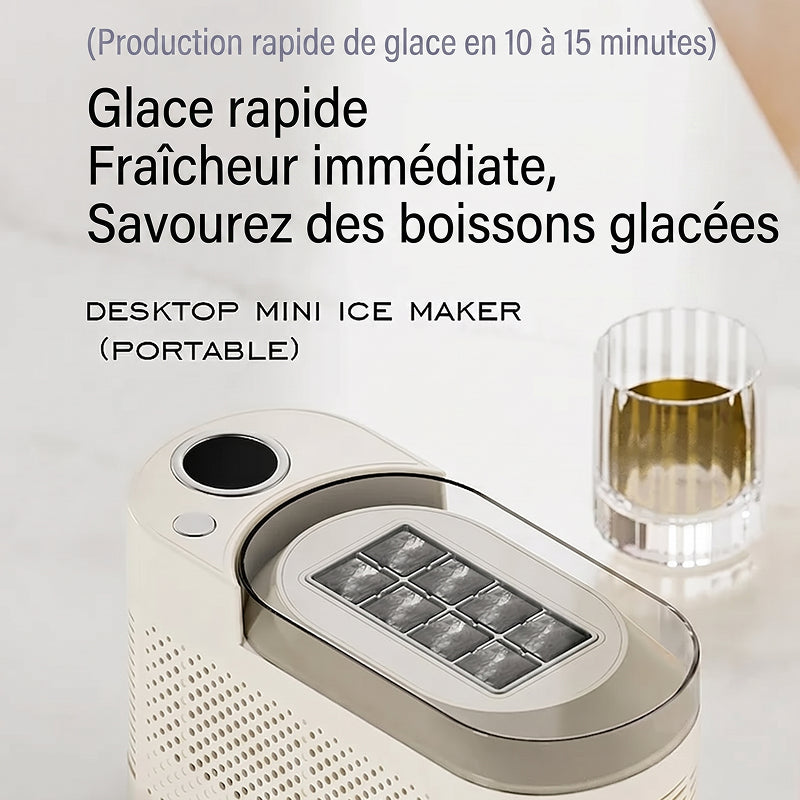 Machine à Glaçons 12V 220V Portable Rapide pour Camping-Car Voiture FauClarté