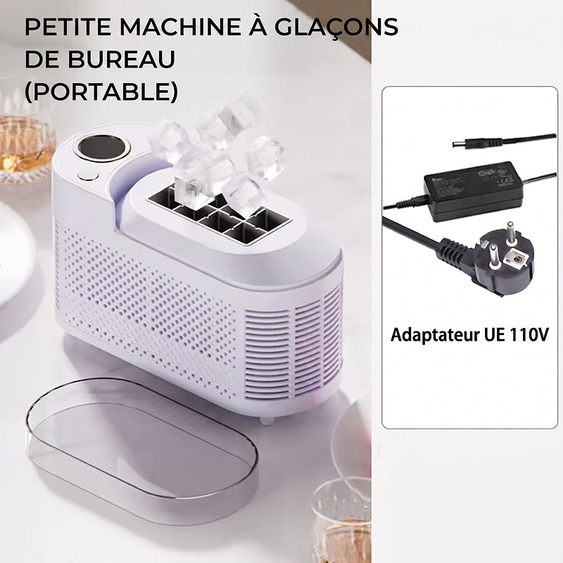 Machine à Glaçons 12V 220V Portable Rapide pour Camping-Car Voiture FauClarté