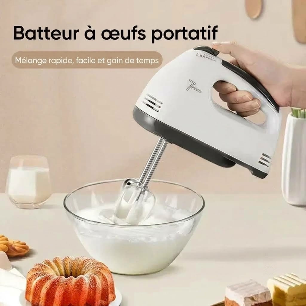 Batteur Électrique de Cuisine Portable pour Pâtisserie