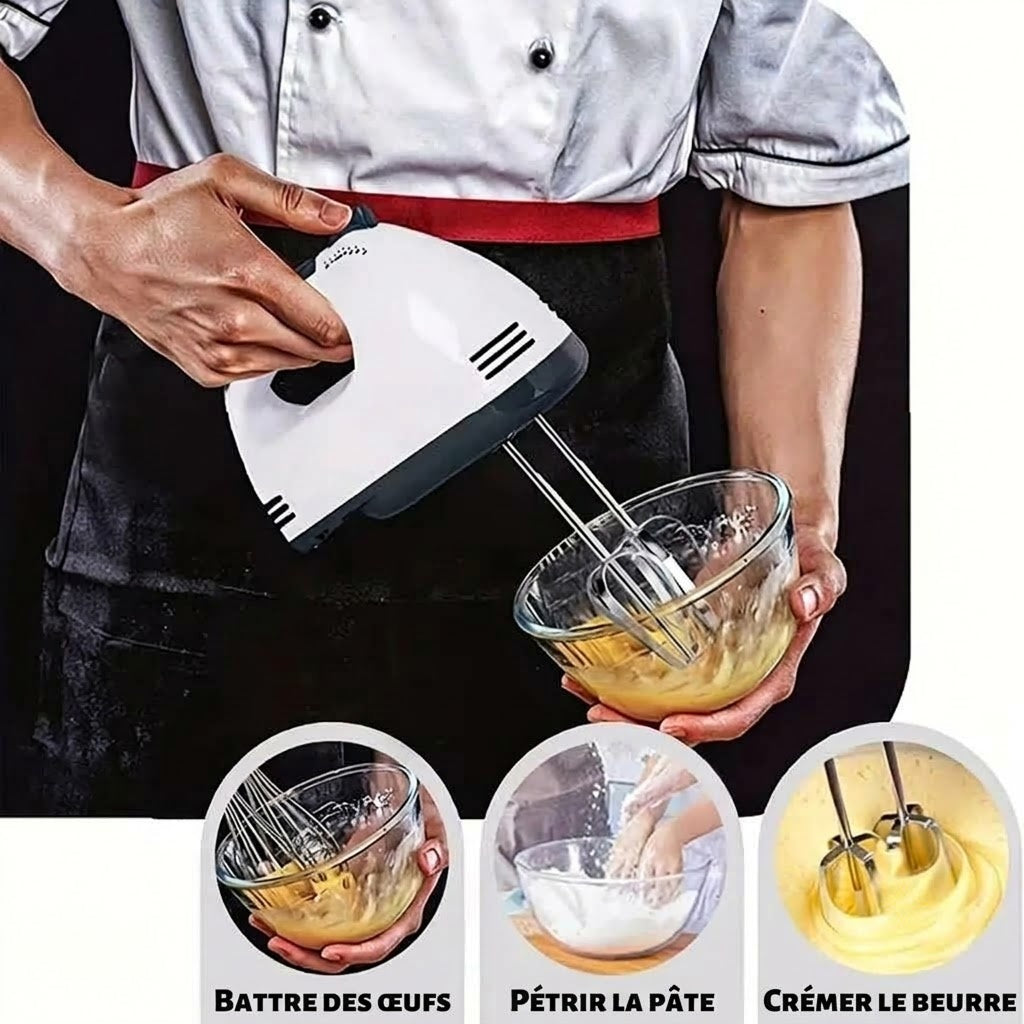 Batteur Électrique de Cuisine Portable pour Pâtisserie