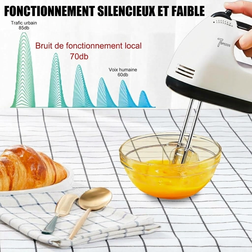Batteur Électrique de Cuisine Portable pour Pâtisserie