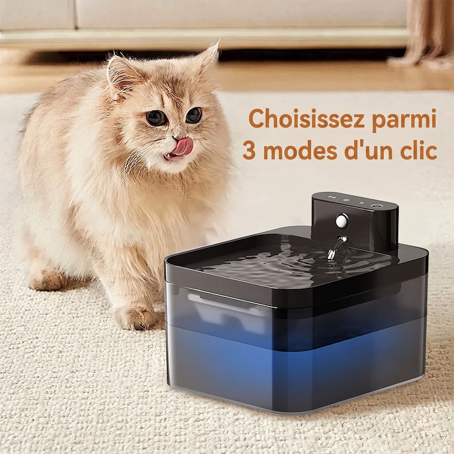 FotivCat Fontaine à Eau Sans Fil Pour Chat 2.2L Silencieuse