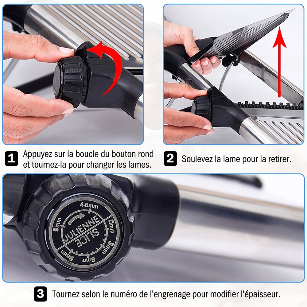 GrèsAplo Mandoline Multifonction de Cuisine Professionnelle