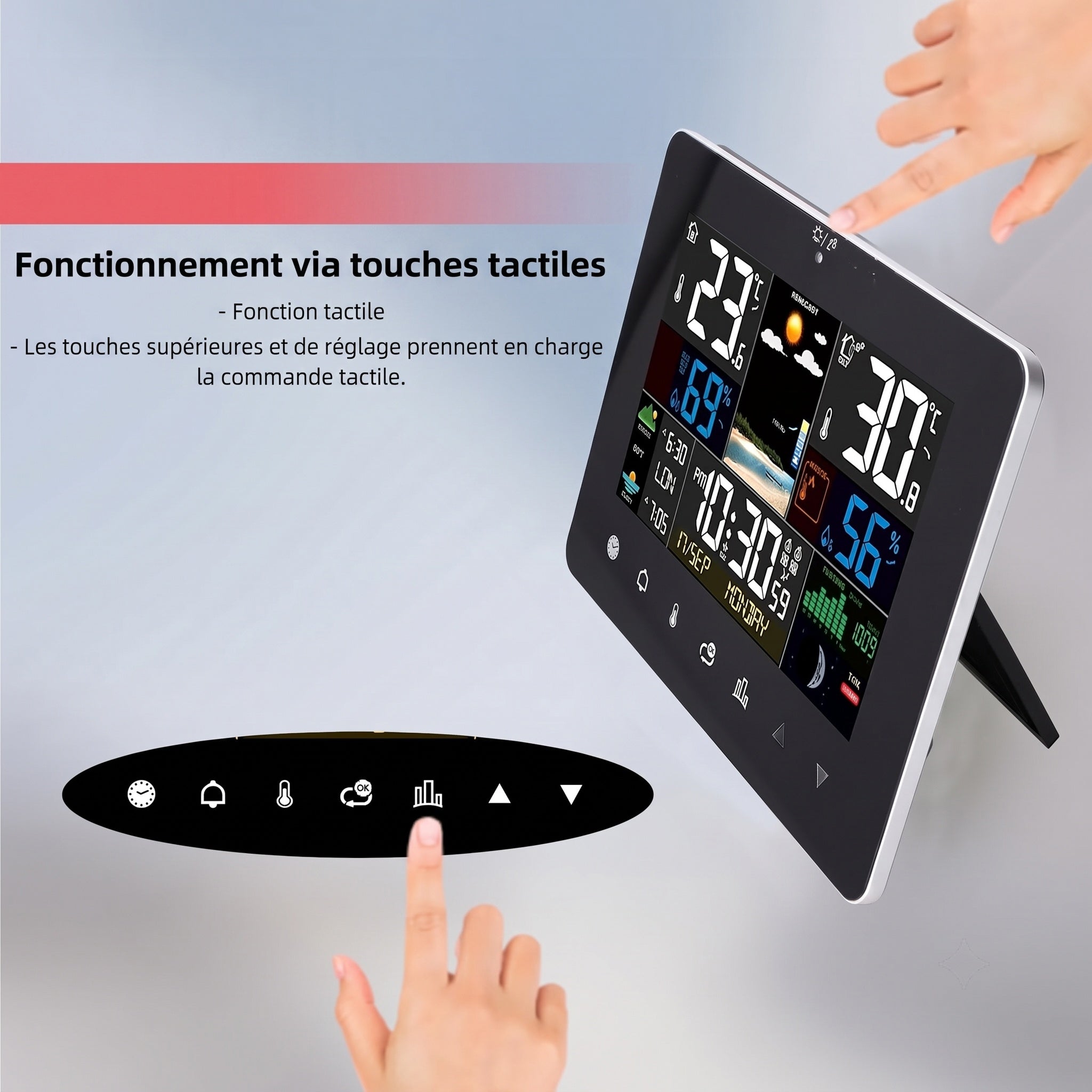 HixThemix Thermomètre Intérieur Extérieur Sans Fil