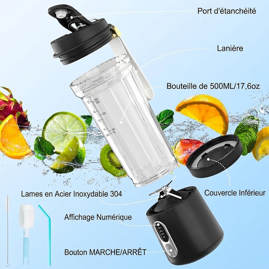 Mixeur Portable JeriFros | Smoothies et Jus Frais Partout