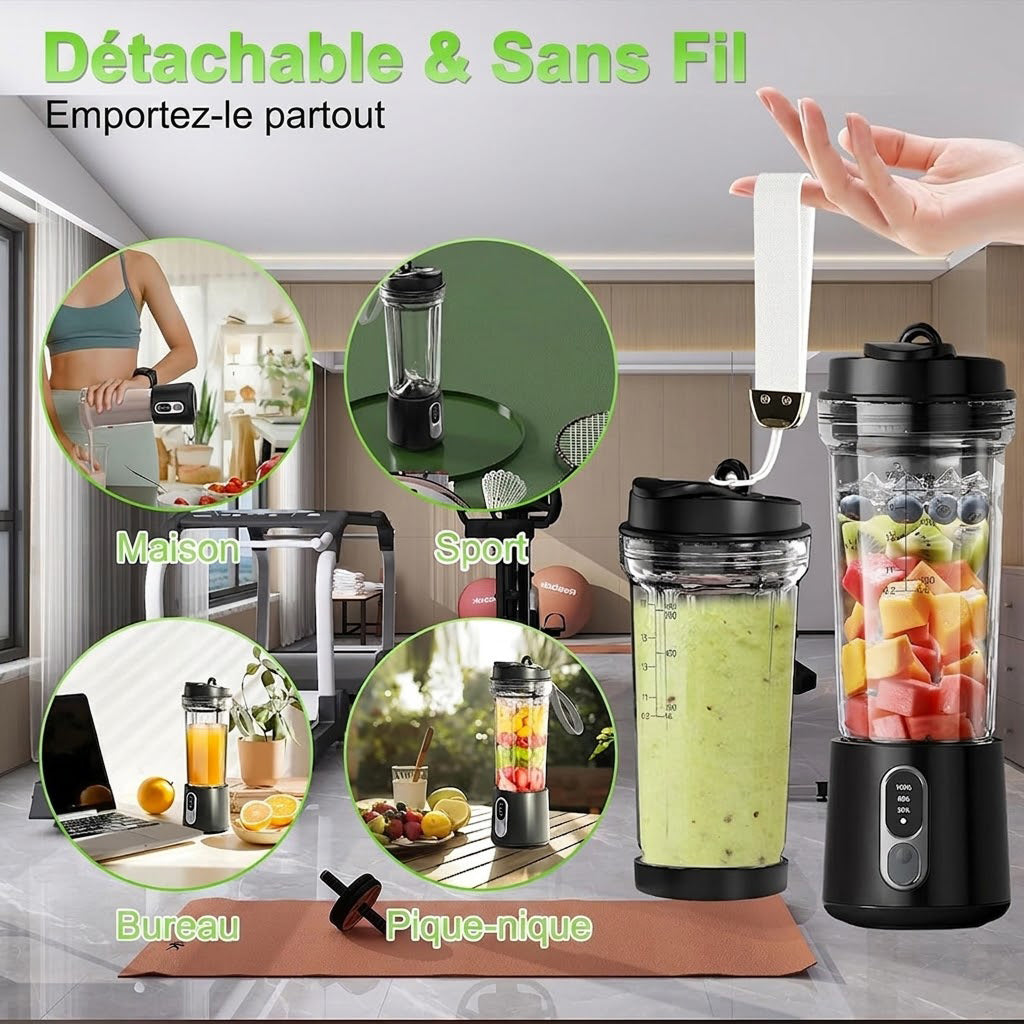 Mixeur Portable JeriFros | Smoothies et Jus Frais Partout