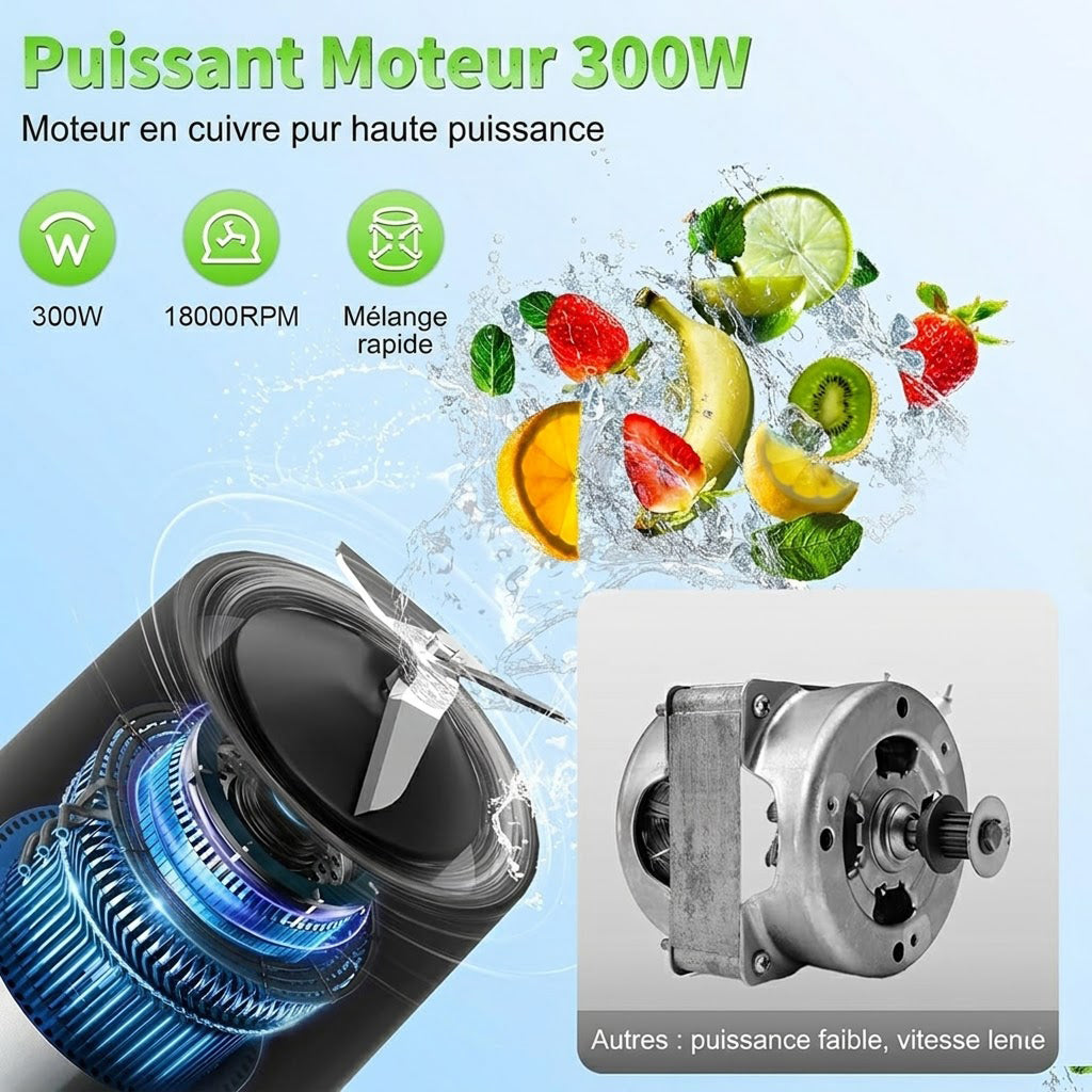 Mixeur Portable JeriFros | Smoothies et Jus Frais Partout