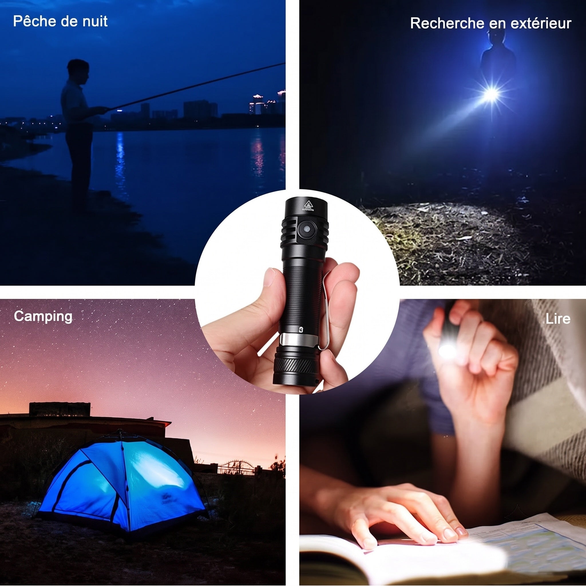 Lampe Torche Rechargeable LumaBemi LED T6 USB-C