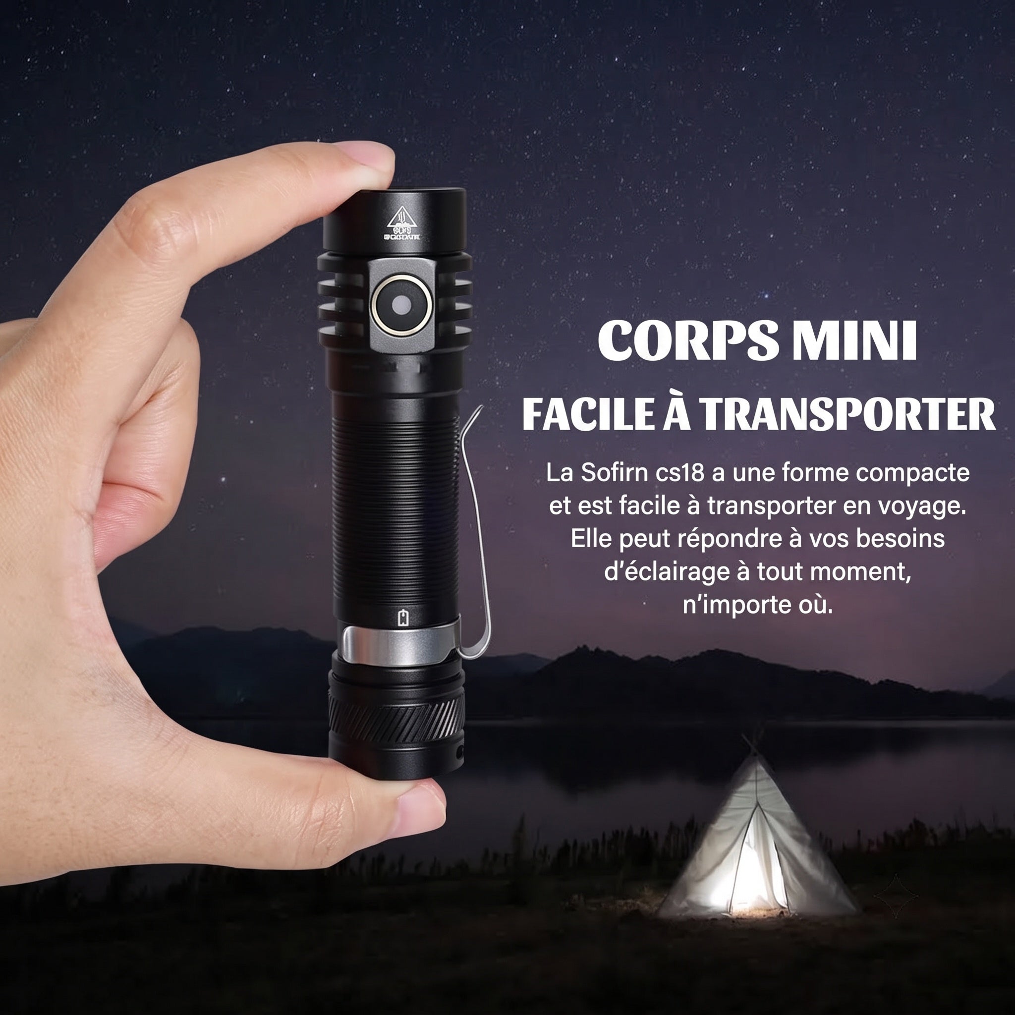Lampe Torche Rechargeable LumaBemi LED T6 USB-C