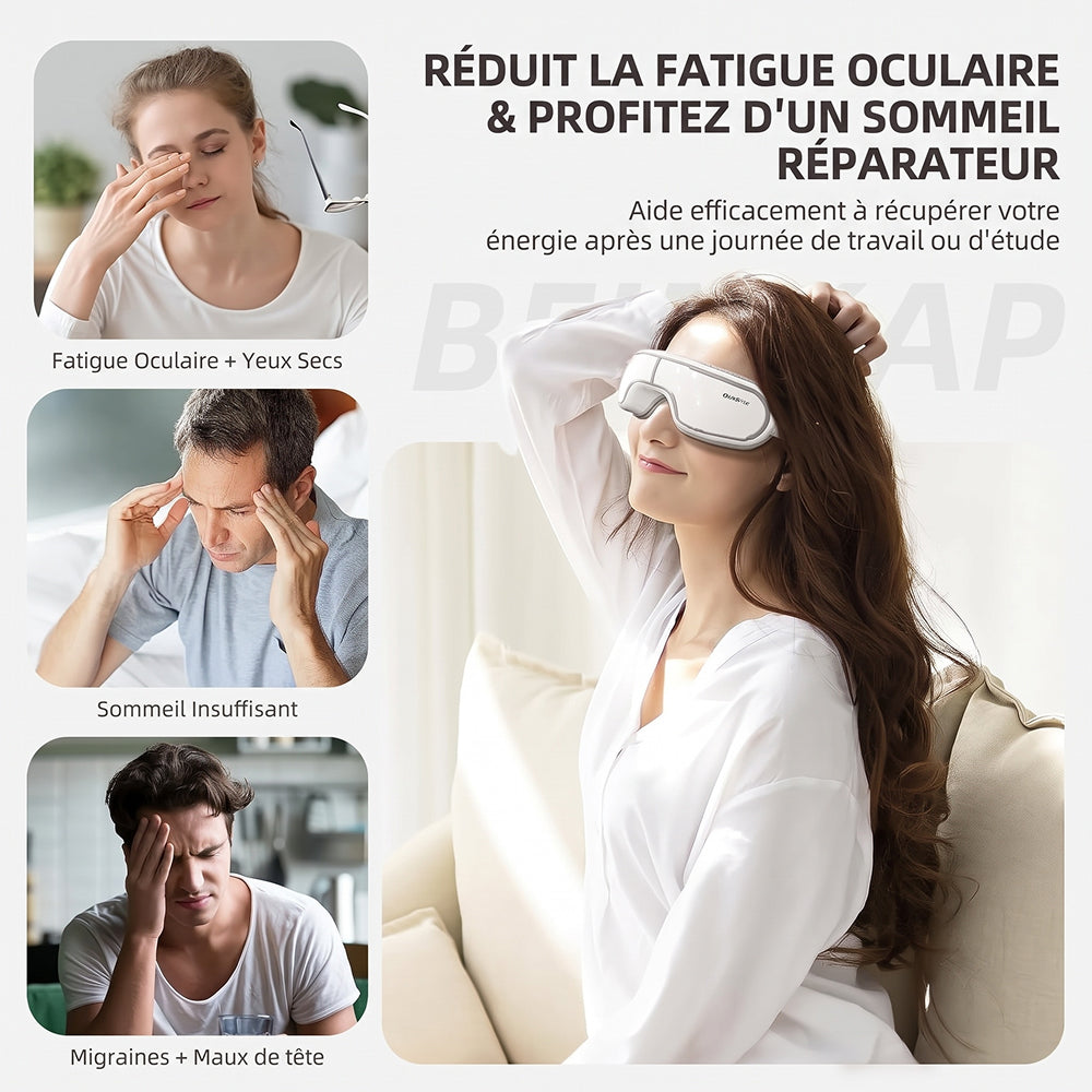 MasaHixiv Masque Yeux Chauffant Massant et Relaxant