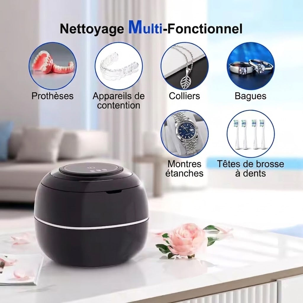 Nettoyeur Ultrason Dentaire et Bijoux 42000Hz - MinCleanx