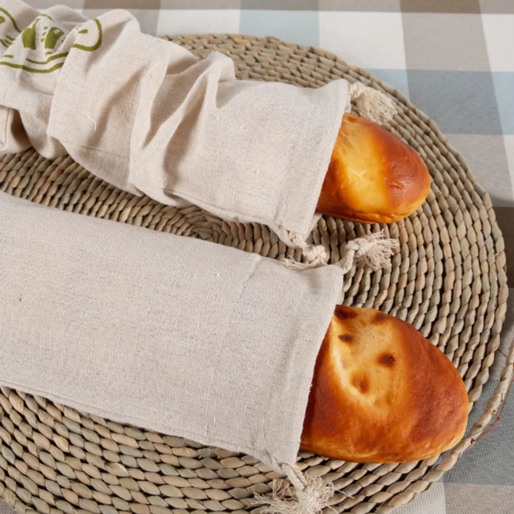 Sac à pain en lin naturel NixEsvi | Fraîcheur longue durée