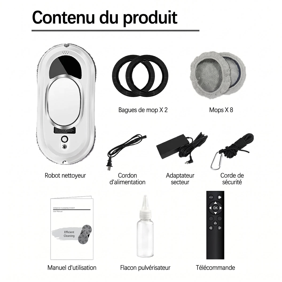 Robot laveur de vitres RelleBont - Vitres sans traces et sans effort