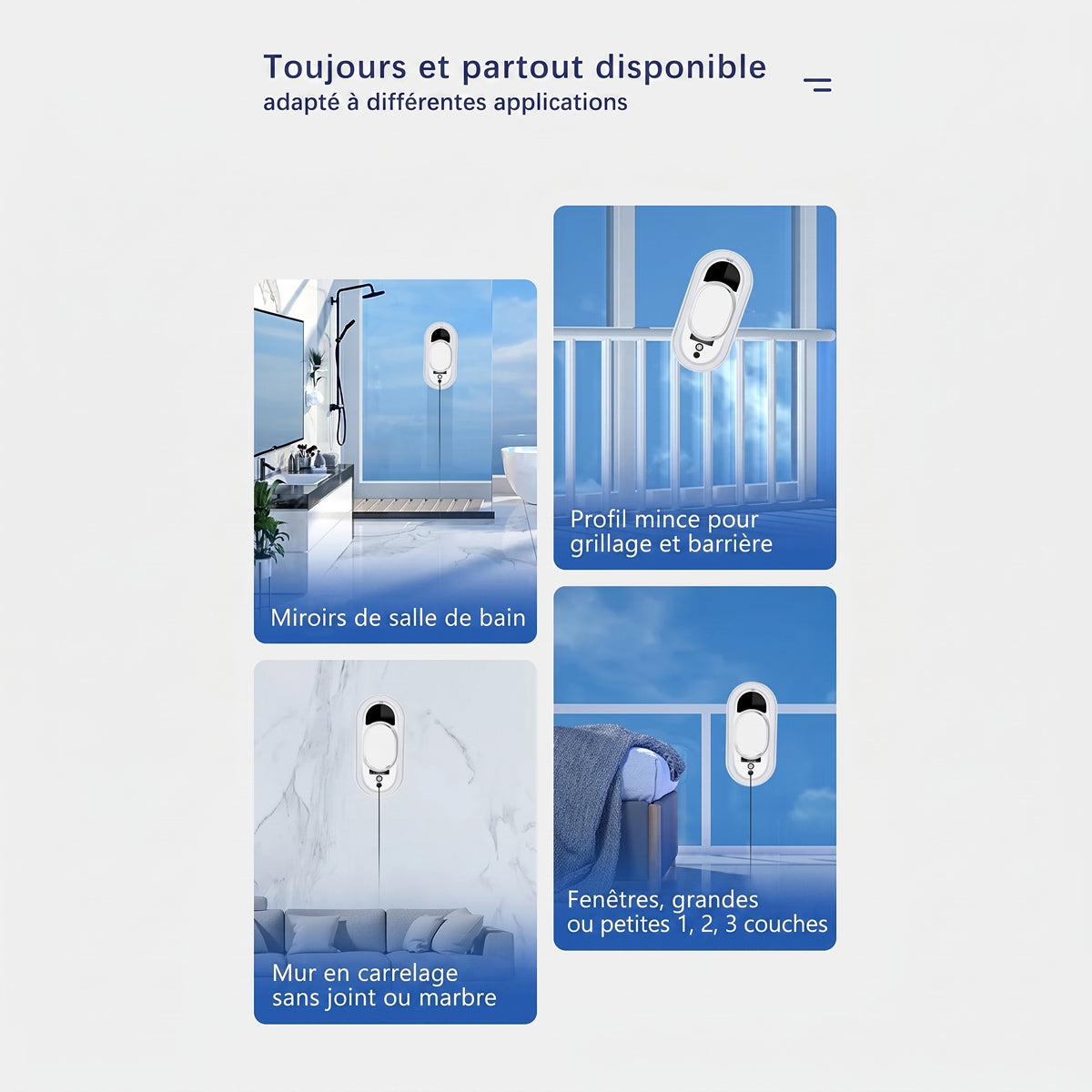 Robot laveur de vitres RelleBont - Vitres sans traces et sans effort