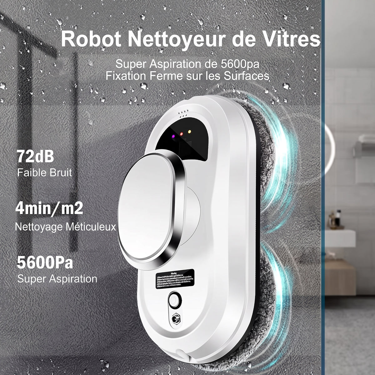 Robot laveur de vitres RelleBont - Vitres sans traces et sans effort