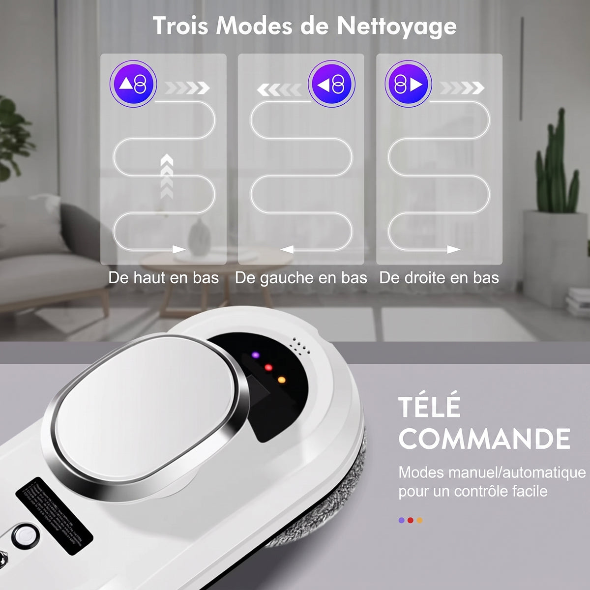 Robot laveur de vitres RelleBont - Vitres sans traces et sans effort