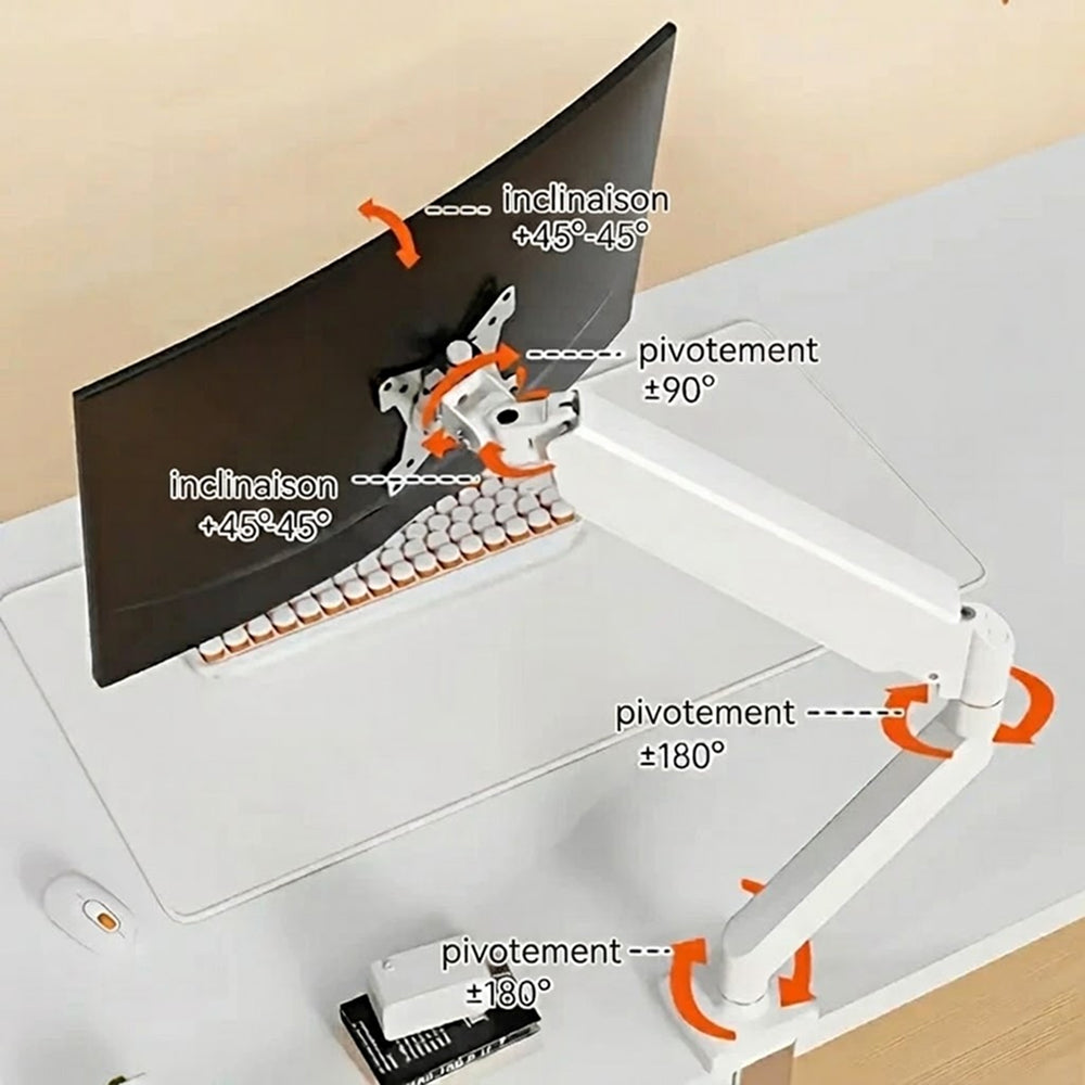 Bras de support d'écran articulé et ergonomique RelleDane