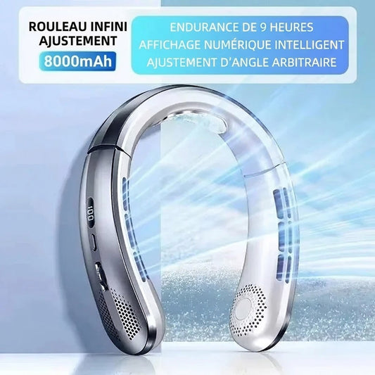 Ventilateur de cou portable sans pales RêvaPlume - Fraîcheur Silencieuse