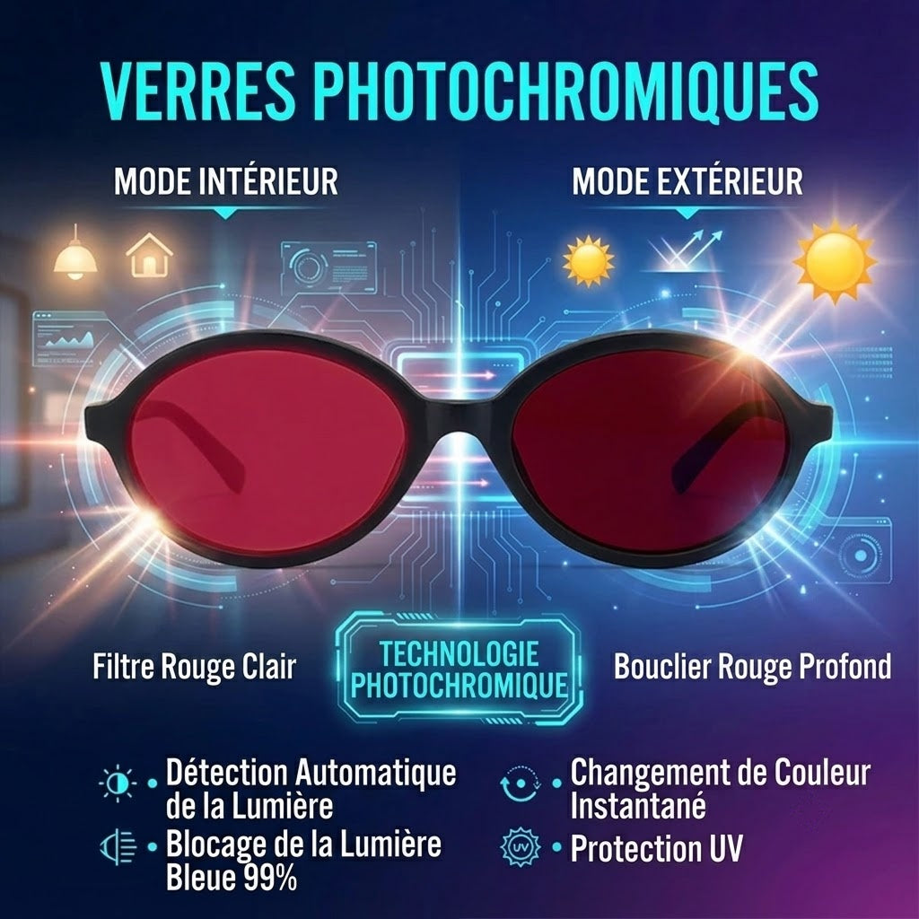SatisGrad Lunette Anti Lumiere Bleue et Photochromique