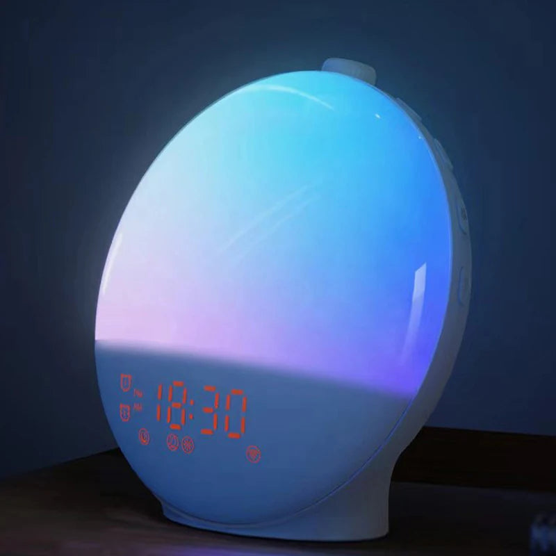 SerenBric Réveil Simulateur d'Aube avec Radio FM & Lumière d'Ambiance