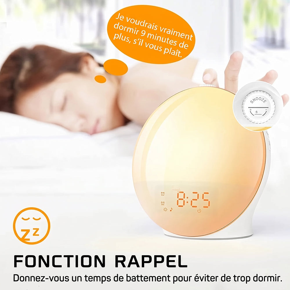 SerenBric Réveil Simulateur d'Aube avec Radio FM & Lumière d'Ambiance