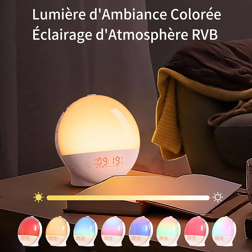 SerenBric Réveil Simulateur d'Aube avec Radio FM & Lumière d'Ambiance
