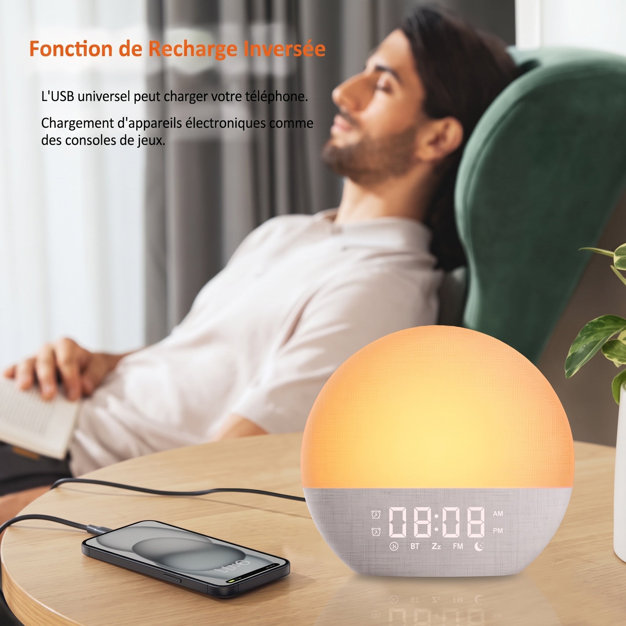 Réveil Lumineux TimeResdy | Alarme & Bruit Blanc