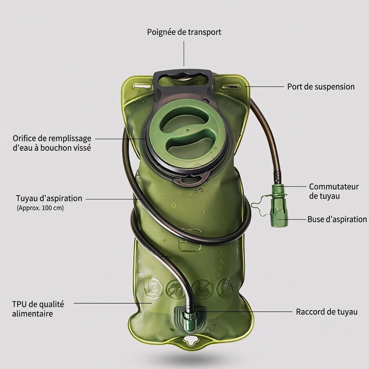 TrecoBlaxi Poche A Eau Hydratation Randonnee Trail