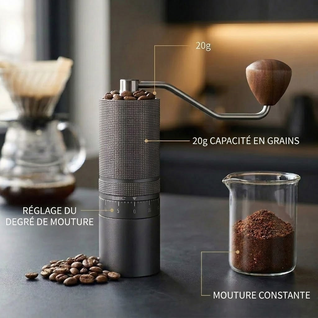 Moulin À Café Manuel TurnCafi Haute Précision Inox