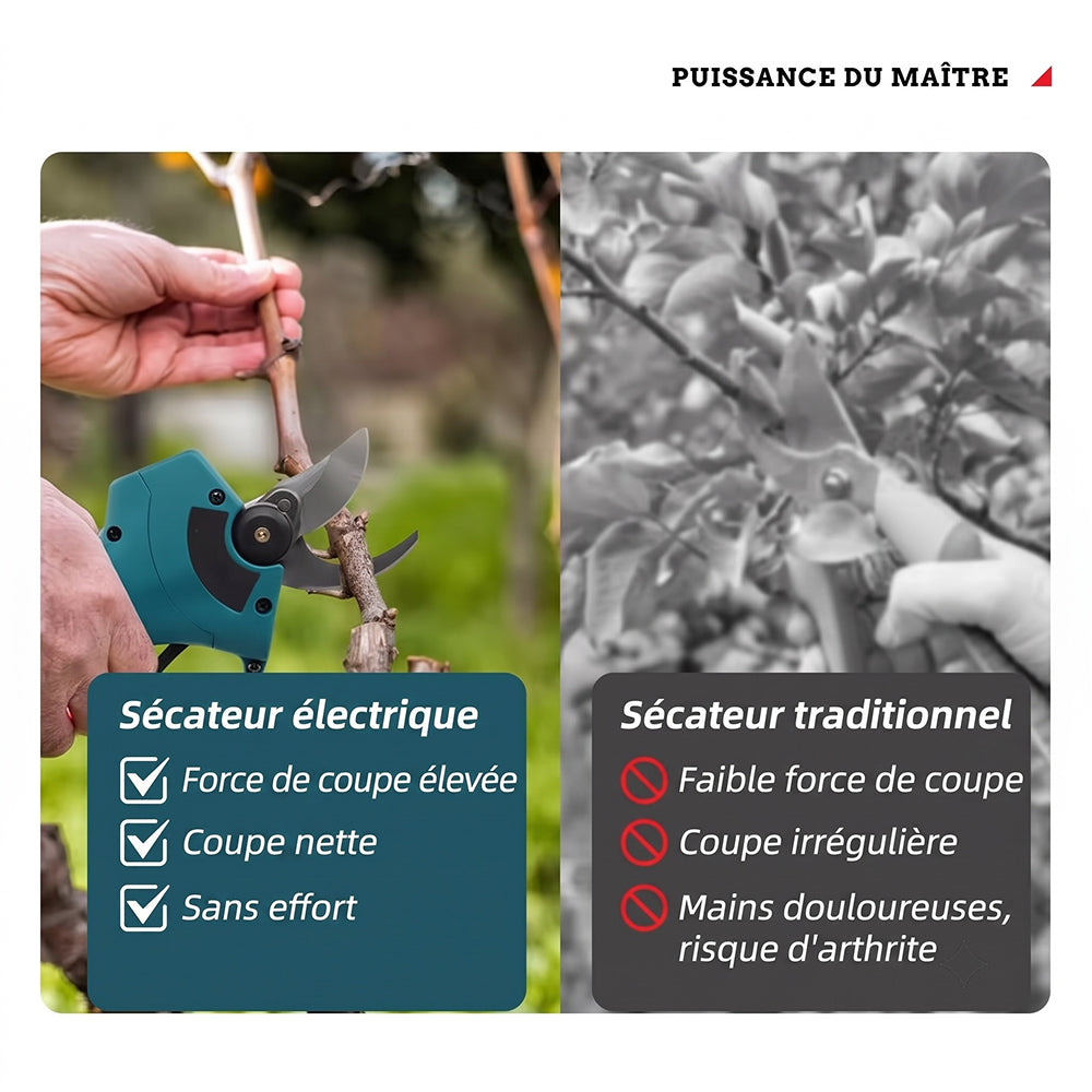 Sécateur Électrique Sans Fil VadosCut 500W Puissant 18V