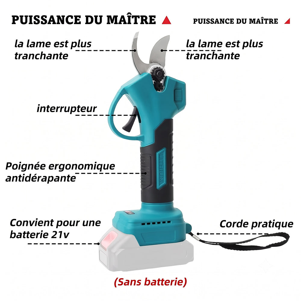 Sécateur Électrique Sans Fil VadosCut 500W Puissant 18V